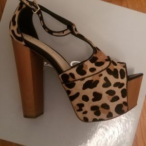 Leopard Print Platform Heels